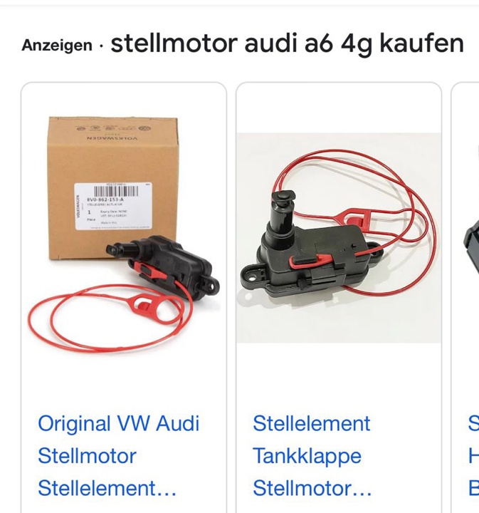 Original Audi Stellelement Tankklappe Stellmotor Tankentriegelung